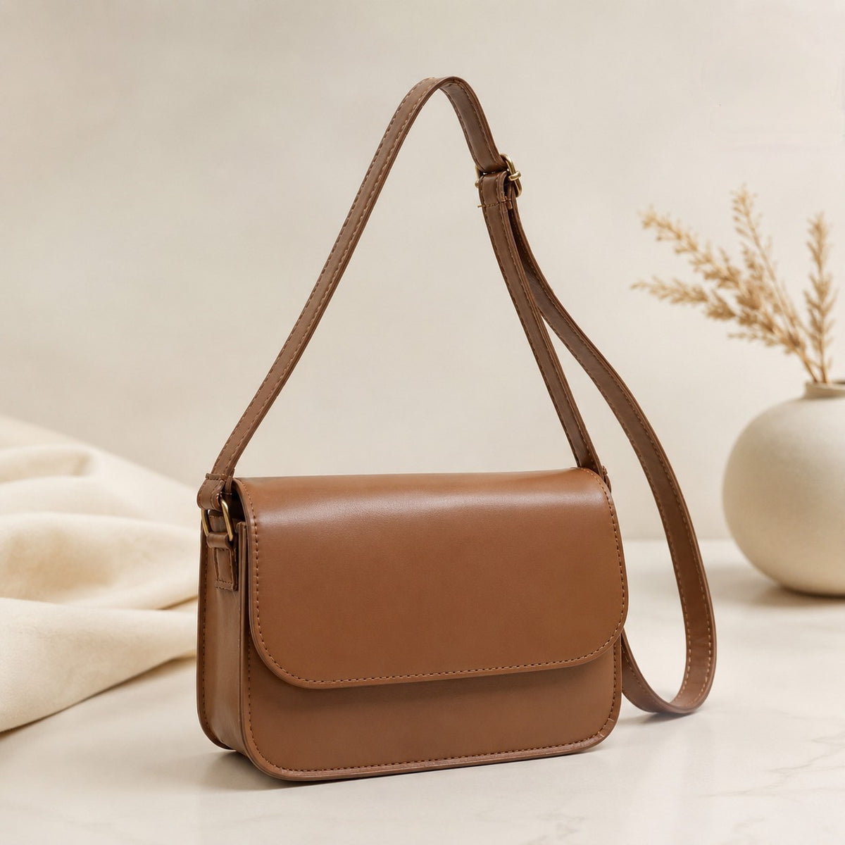 Classic Women's Leather Crossbody Shoulder Bag