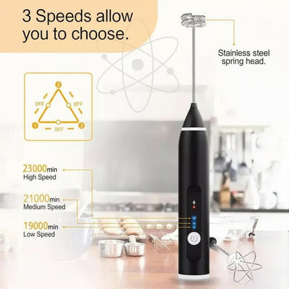 Rechargeable Electric Coffee Beater