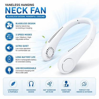 Mini Neck Portable Rechargeable Air Cooler