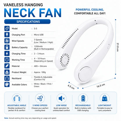 Mini Neck Portable Rechargeable Air Cooler