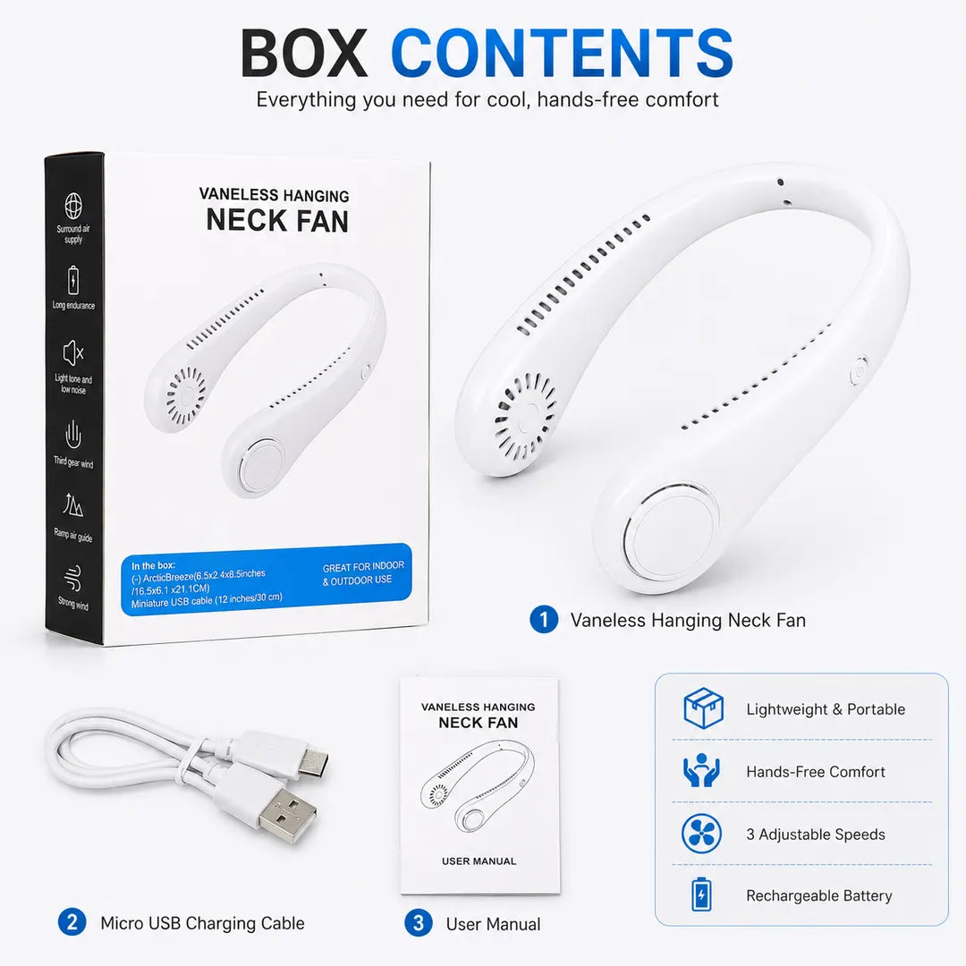Mini Neck Portable Rechargeable Air Cooler