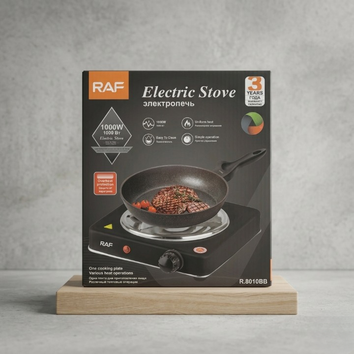 RAF 1000W Single Electric Stove