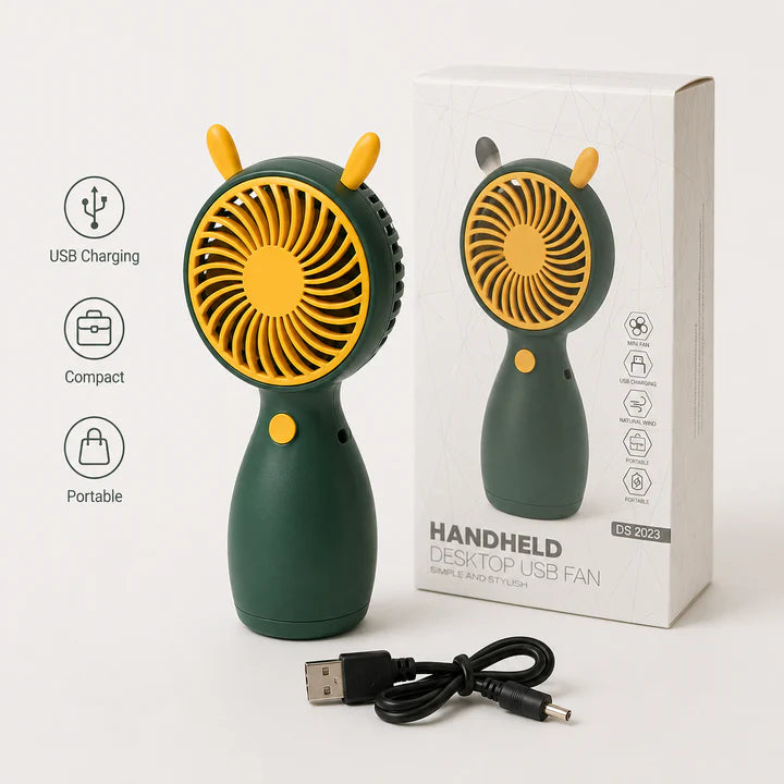 Portable USB Rechargeable Mini Handheld Fan