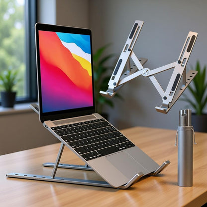 Folding Adjustable Steel Laptop Stand