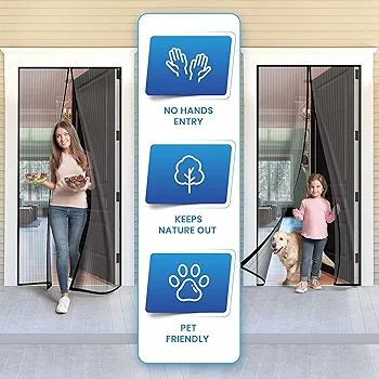 Mosquito Magic Mesh Door Magnetic Auto Closing Insect