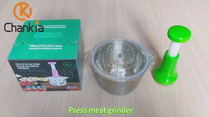 Effortless Bowl Vegetable Chopper & Meat Mincer